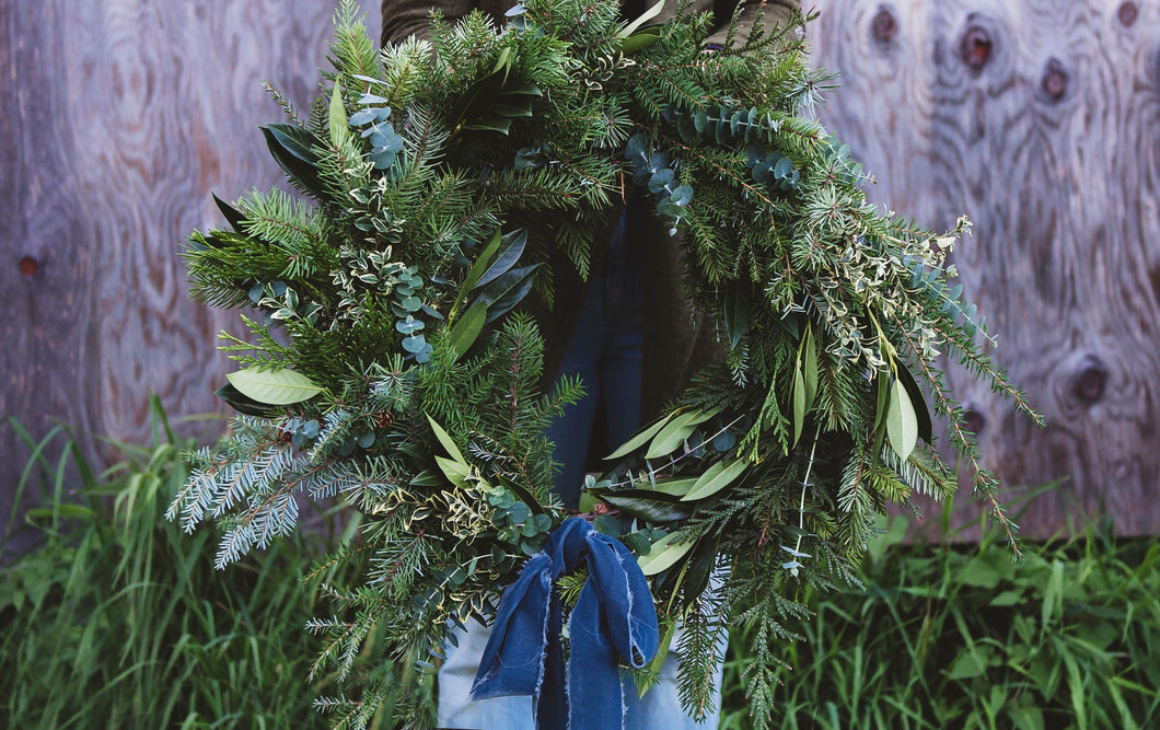 Saturday December 2nd Holiday Wreath Workshop at 1pm